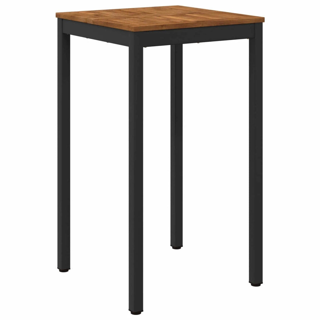 Tavolo Bar da Giardino Naturale e Nero 60 x 60,5 x 105 cm 901331