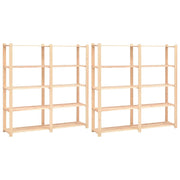Scaffali a 5 Livelli 2 pz 80x38x170 cm Massello Pino 500 kg cod mxl 50867