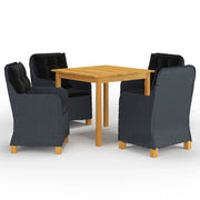 Set da pranzo da giardino per esterni 5 pezzi grigio scuro 02_0013807