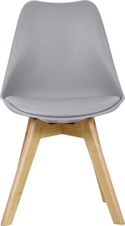 Sedia in legno - stile e robustezza - design ergonomico - finitura moderna - colore grigio - 48x42x82 cm