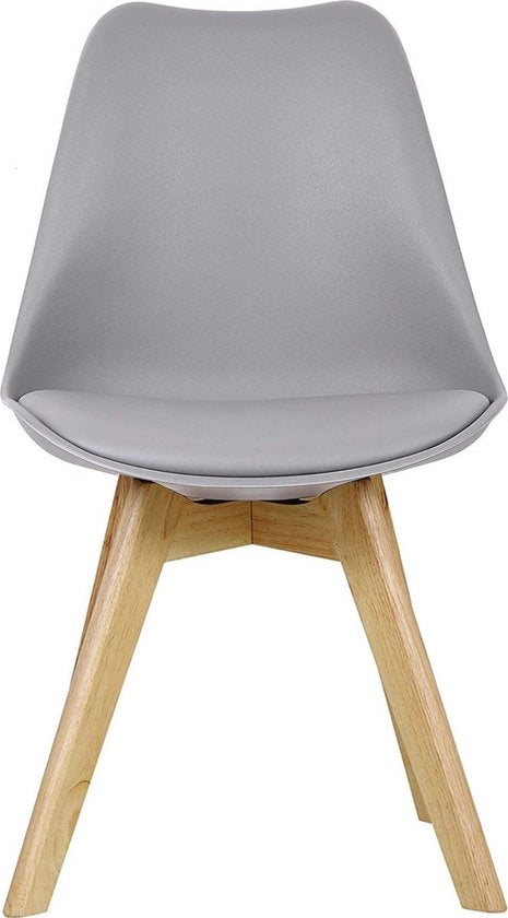 Sedia in legno - stile e robustezza - design ergonomico - finitura moderna - colore grigio - 48x42x82 cm