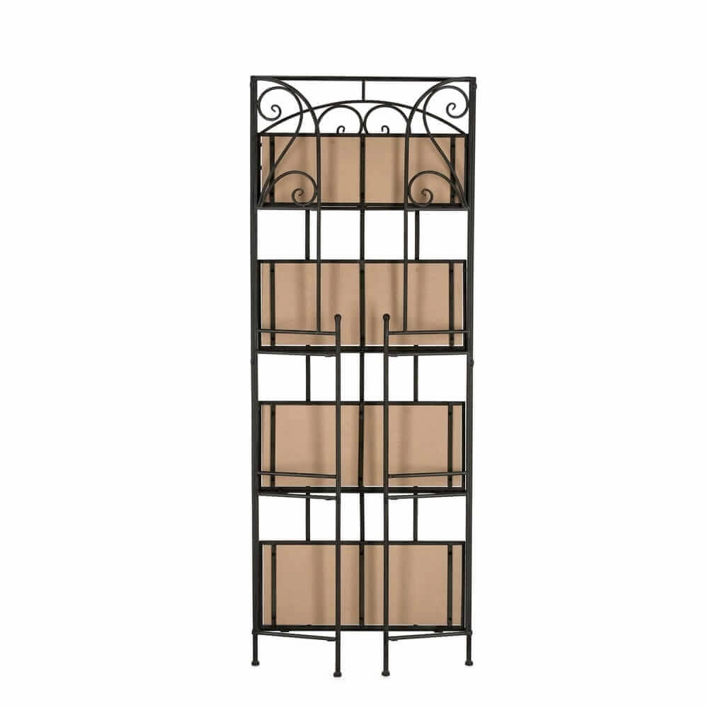 Scaffale in Metallo Bianco con 4 Piani in MDF Stile Romantico - GUSE