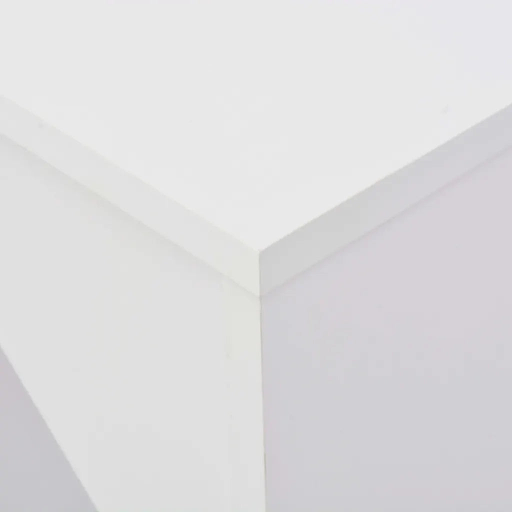 Tavolo da Bar con Scaffale Mobile Bianco 138x39x110 cm cod mxl 14715