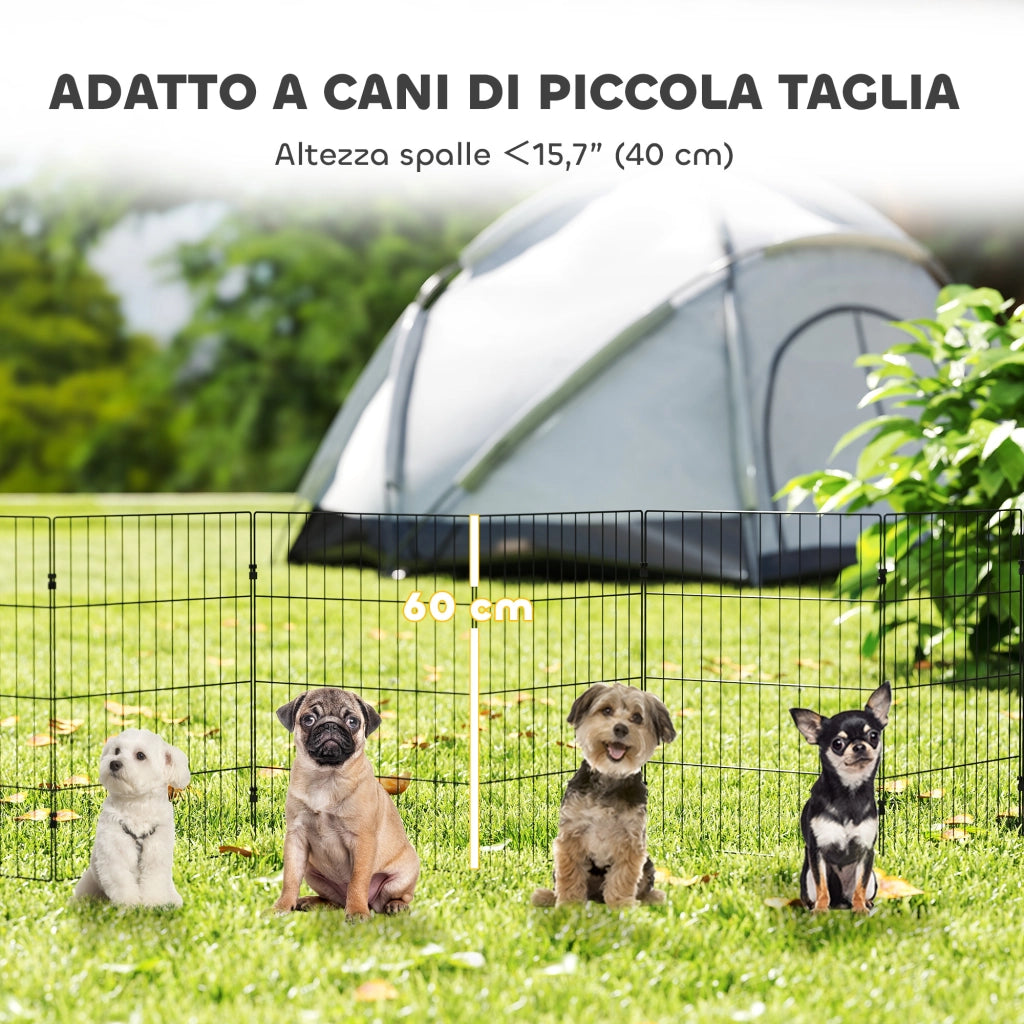 Recinto per Cani Recinto Espandibile Pieghevole, 50x60 cm, Nero