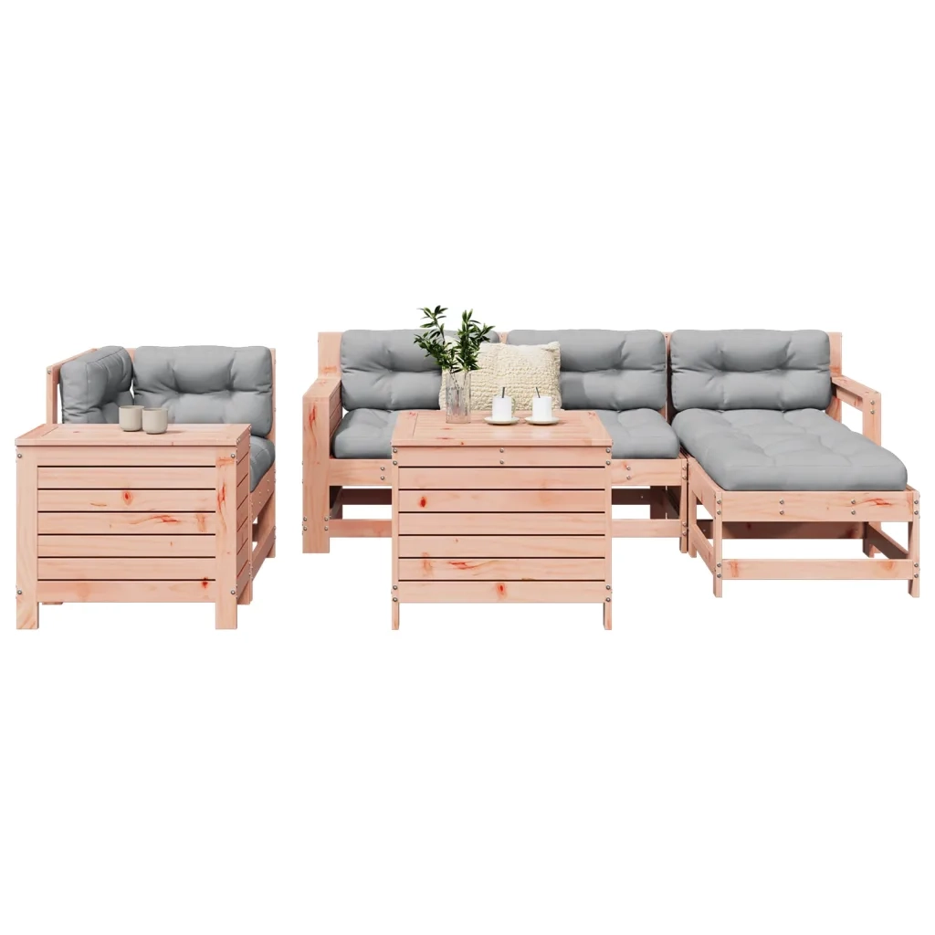 Set Divani da Giardino 7 pz in Legno Massello Abete Douglas 3250542