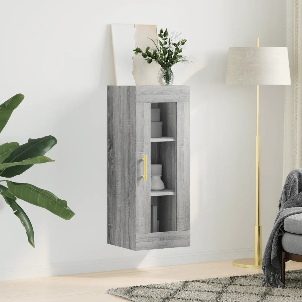 Mobile a Parete Grigio Sonoma 34,5x34x90 cm 828906