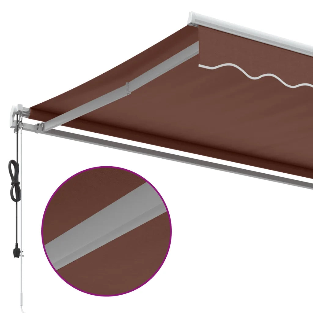 Tenda da Sole Retrattile Automatica Marrone 400x350 cm