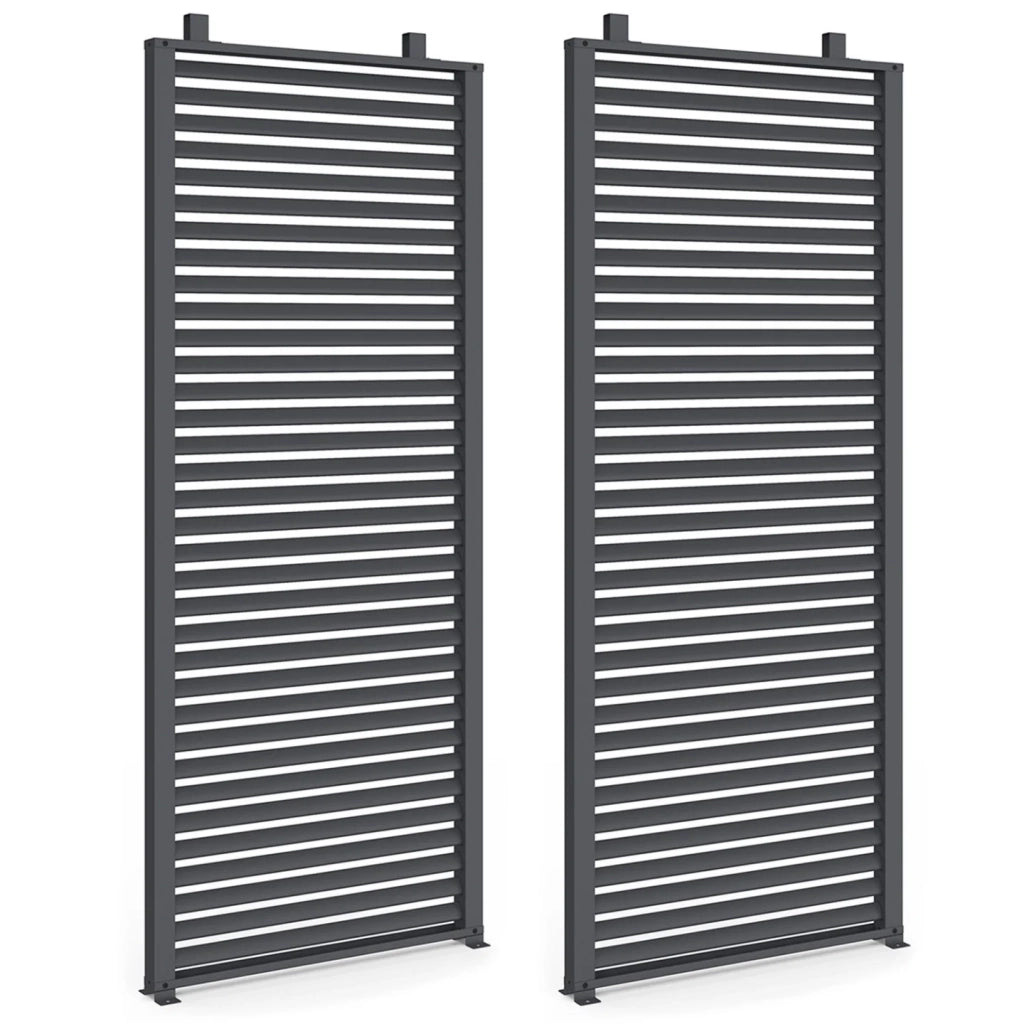 IDMarket - Set di 2 persiane modulari a pergola grigio antracite