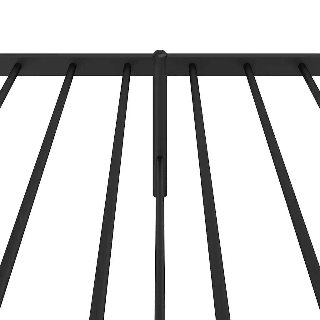 Giroletto con Testiera-Struttura Letto con testiera in Metallo Nero 100x190 cm 489206