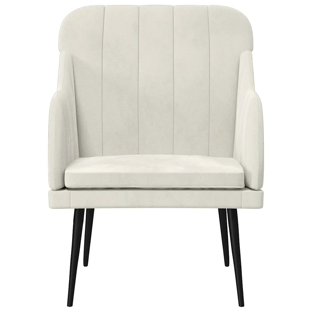 Poltrona Crema 63x76x80 cm Velluto 351462