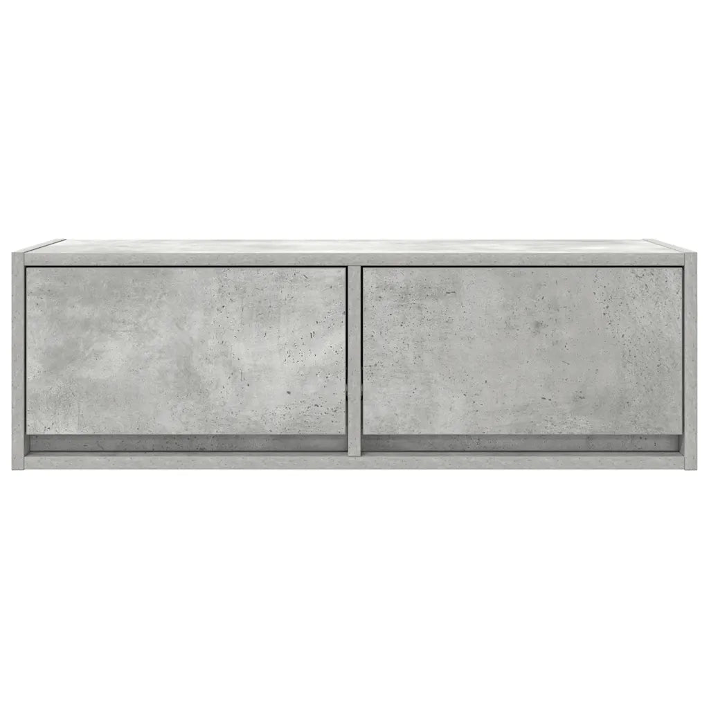 Mobili TV 2 pz-Set di 2 Credenza per TV Grigio Cemento 80x31x25,5cm in Legno Multistrato 248519