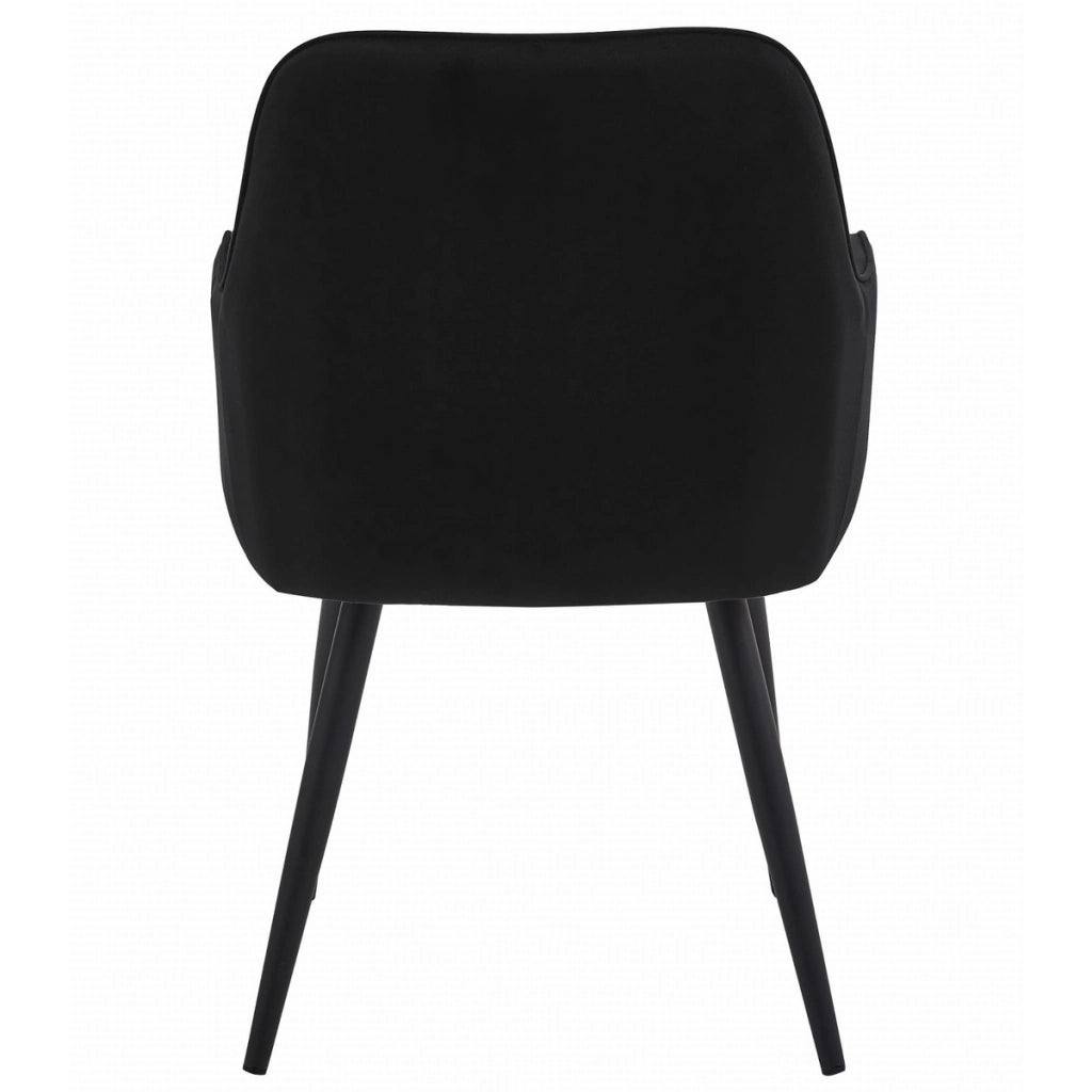 Set di 2 sedie con braccioli Nana in velluto nero