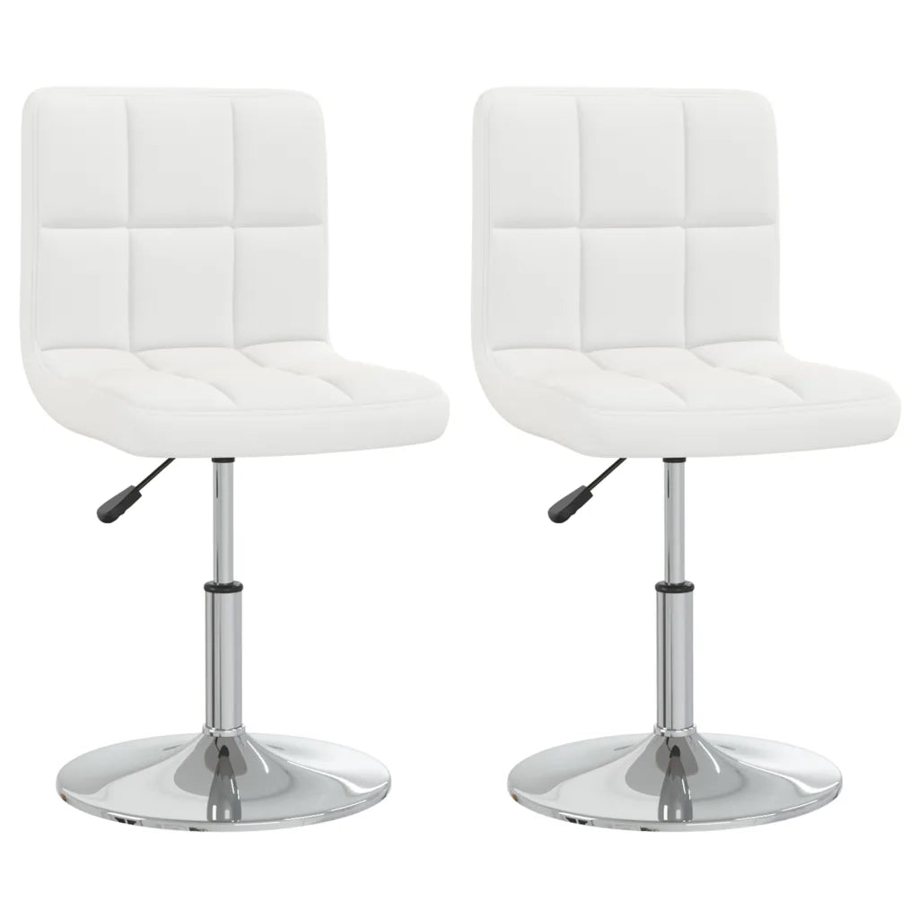 Sedie da Pranzo 2 pz Bianche in Similpelle cod mxl 62732