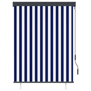 Tenda a Rullo per Esterni 120x250 cm Blu e Bianca 145961