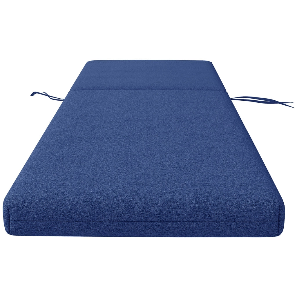 Cuscini per Chaise Longue ¨C zephmum ¨C 2 Pezzi, Blu, con Sangle