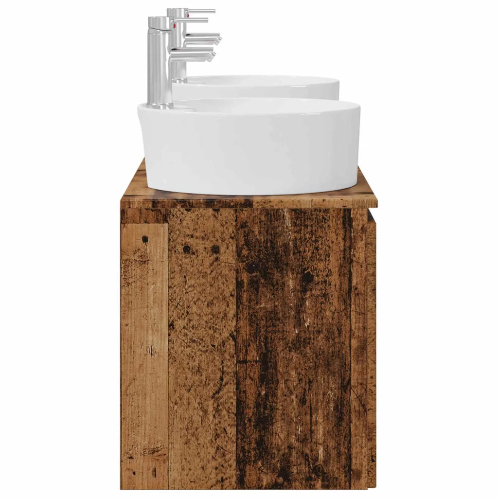 Set di Armadi da Bagno 3 pz Legno antico 49,5 x 44,5 x 65 cm 3405685