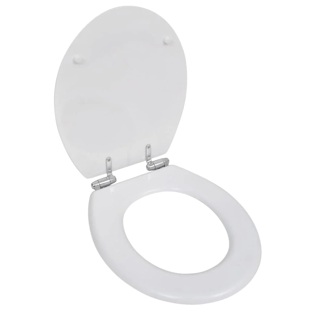 Sedile WC con coperchio a chiusura ammortizzata MDF bianco 02_0002875