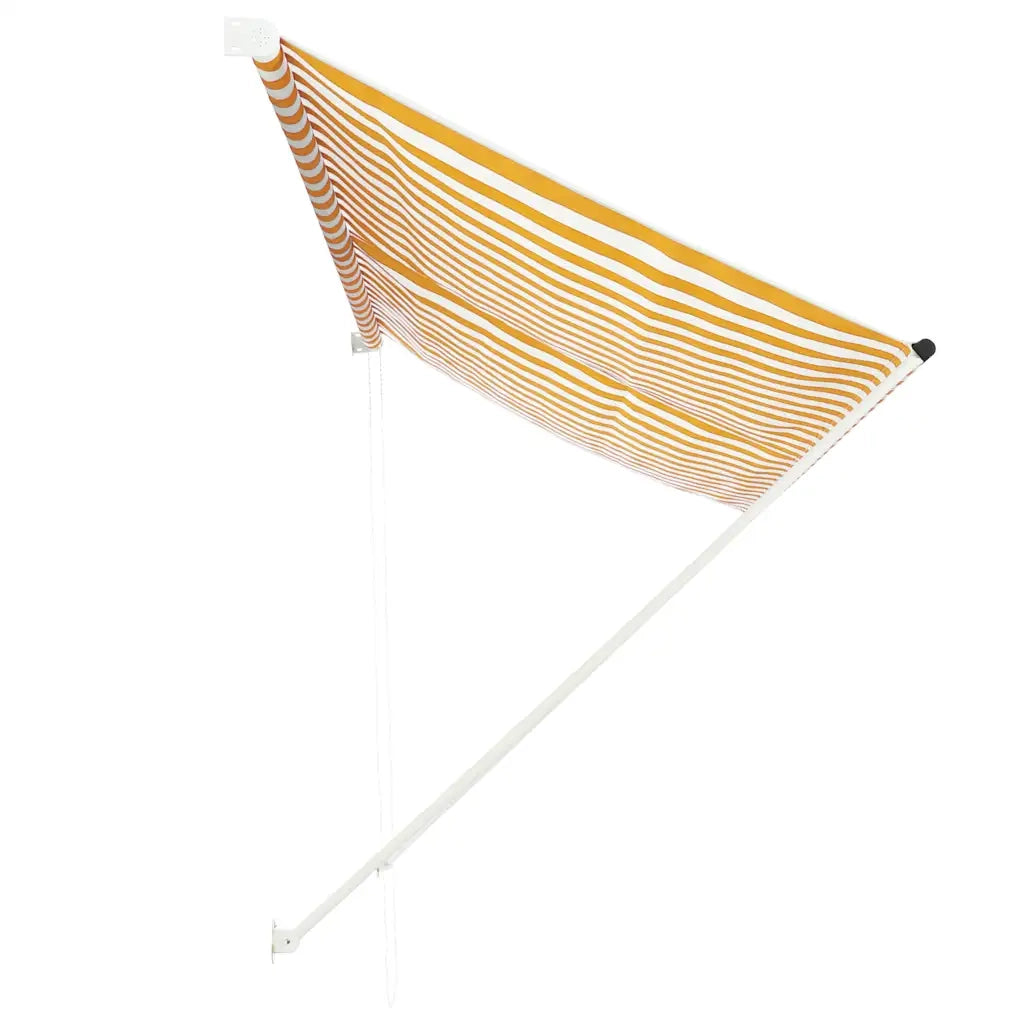 Tenda da Sole Retrattile-Tenda parasole per Patio 300x150 cm Giallo e Bianco