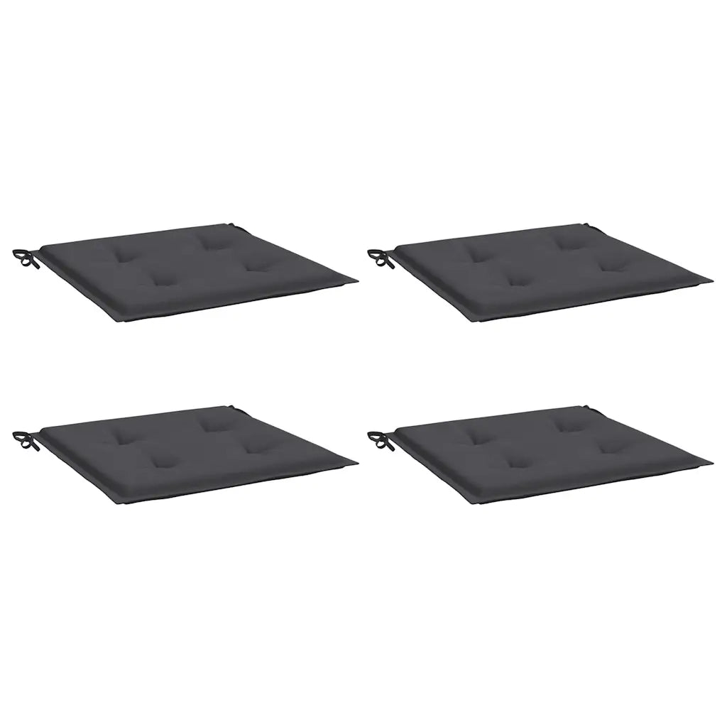 Cuscini per Sedia 4 pz Antracite 50x50x4 cm in Tessuto Oxford