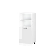 Vicco Dispensa universale Bianco lucido 60 cm con ripiani aperti e anta