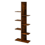Libreria a forma di albero a 8 ripiani 50 x 20 x 141 cm design moderno multifunzionale legno ingegnerizzato marrone rustico 20_0010738