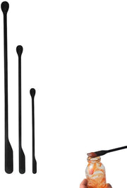 Set di Spatola Mini in Silicone - Flexibile e Duraturo - Nero - Adatto per Cucina e Cosmetica - Ideale per Vetro e Flaconi
