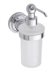 Dispenser di sapone in ottone cromato e vetro RETRO 8x19x14 cm / 230ml