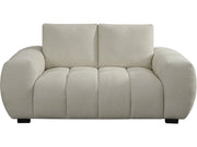 Divano in tessuto ciniglia "Cambon" - 2 posti - Beige