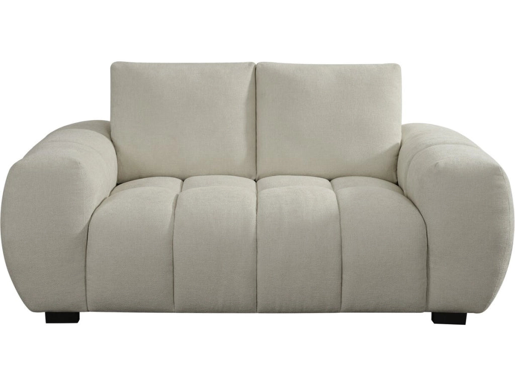 Divano in tessuto ciniglia "Cambon" - 2 posti - Beige