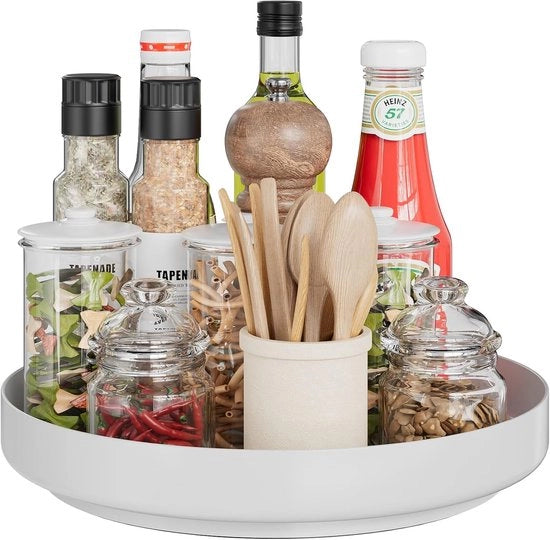 Organizzatore Rotante a 360 Gradi - 1 Pezzo - Bianco - Metallo - 32 cm