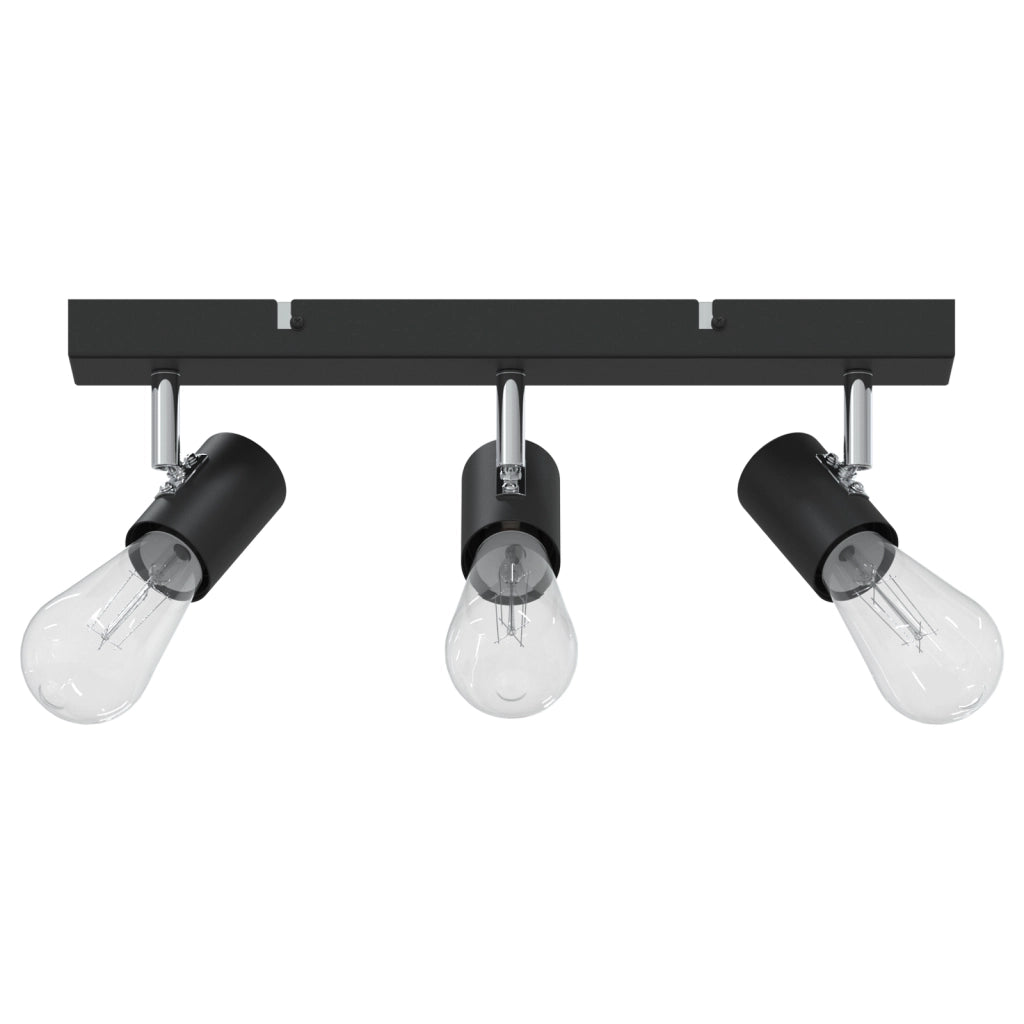 Faretto da soffitto a 3 vie regolabile nero E27