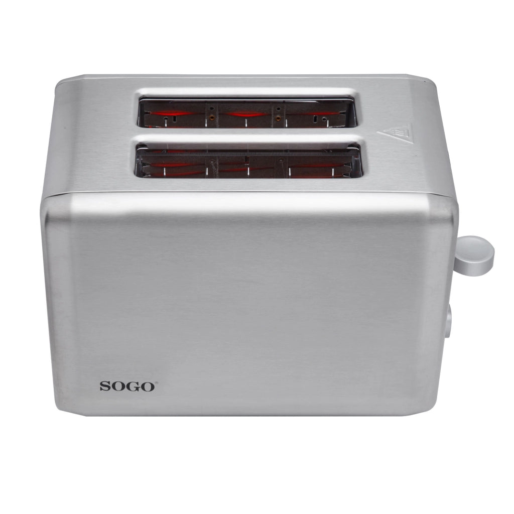 Tostapane elettrico 2 fette acciaio inox, controllo temperatura 7 livelli, scongelamento e riscaldamento 925W - SOGO