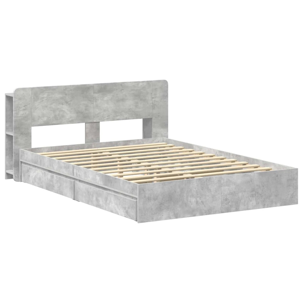 Telaio del letto con storage Grigio Cemento 150 x 200 cm 3433588