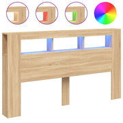 Testiera | Testata LED Rovere Sonoma 180x18,5x103,5 cm Legno Multistrato