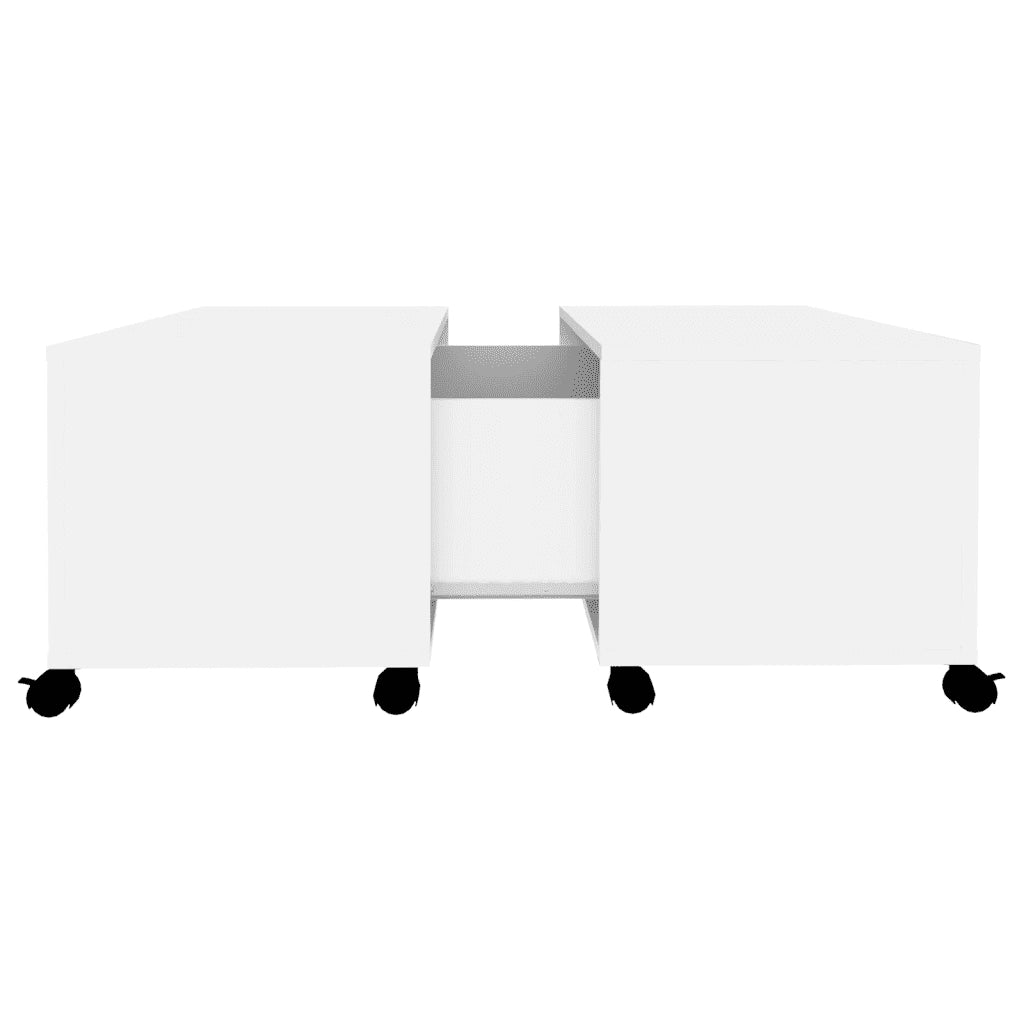 Tavolino da Salotto Bianco 75x75x38 cm in Legno Multistrato 806867