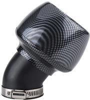 Filtro dell'aria 48 mm - Plastica/Fibra di carbonio - Morsetto regolabile - Per motocicletta/ATV/Dirtbike - Migliorata circolazione dell'aria - Qualità professionale - Filtro dell'aria per motocicletta