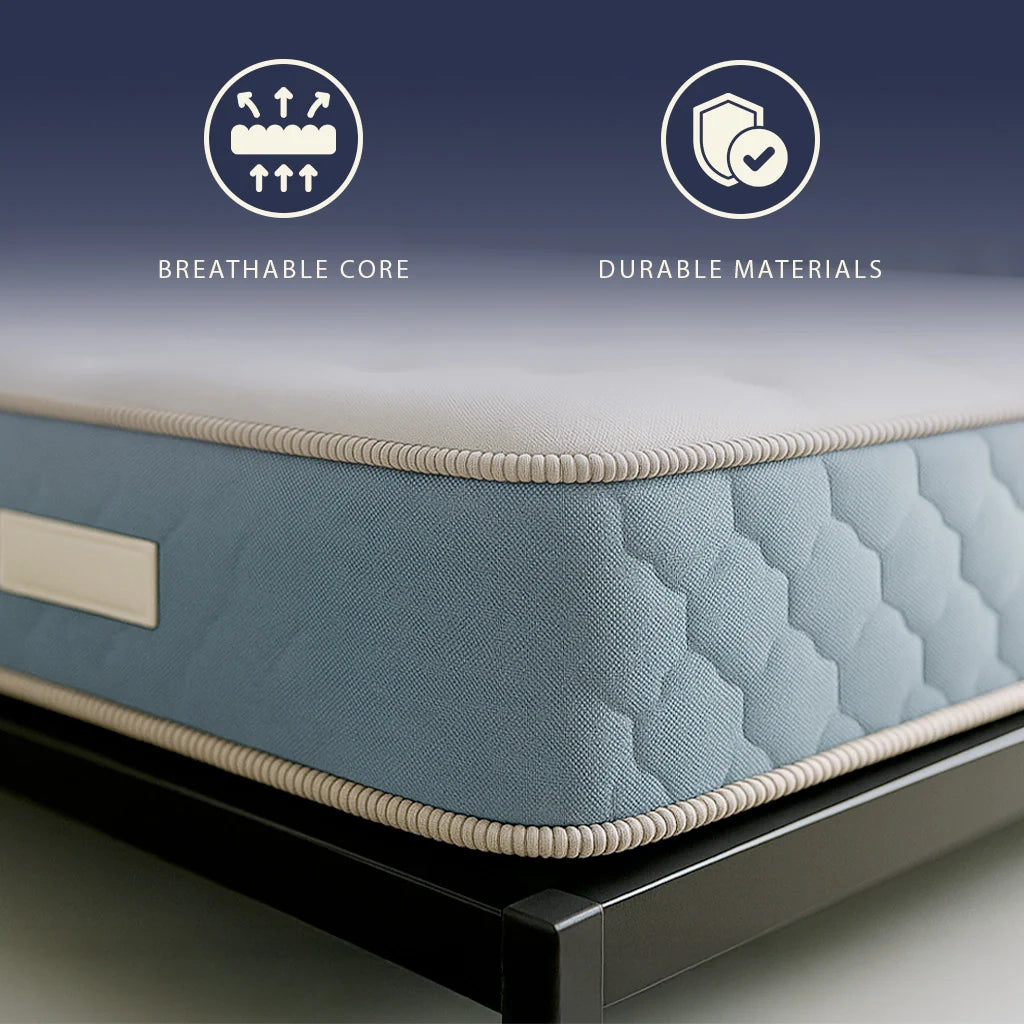 Materasso 80x190 in Waterfoam e Memory Foam Alto 22cm | Anallergico e Antiacaro | Prodotto in Italia