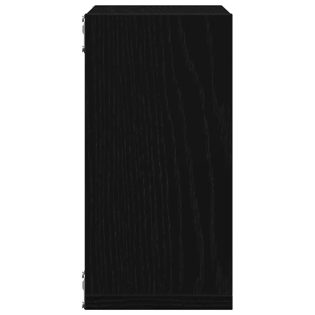 6 pz Mensole Parete | Mensola sospesa a Cubo Rovere Nero 30x15x30 cm Truciolato