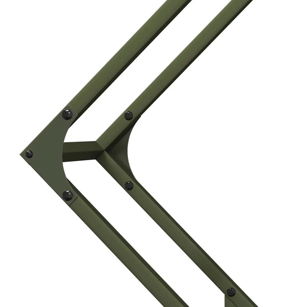 vidaXL Rastrelliera per Legna da Ardere Verde Oliva 80x25x80 cm