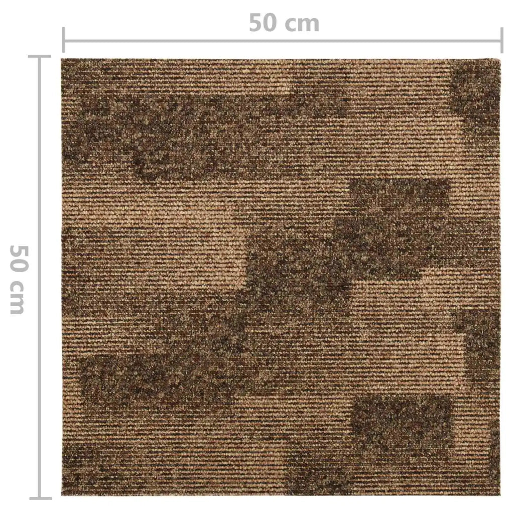 Moquette per pavimenti 20 pz Marrone 50 x 50 cm PP CFW4212612