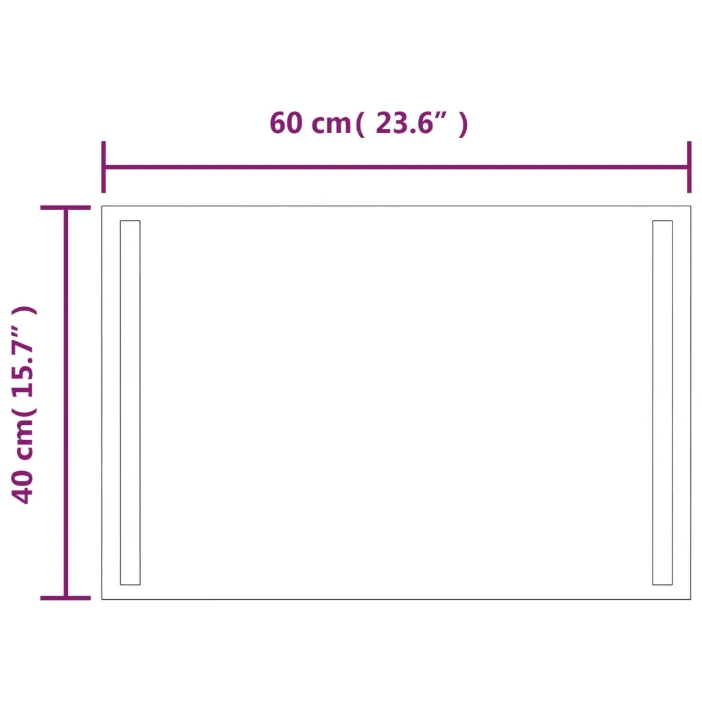 Specchio da Bagno con Luci LED 40x60 cm 3154061