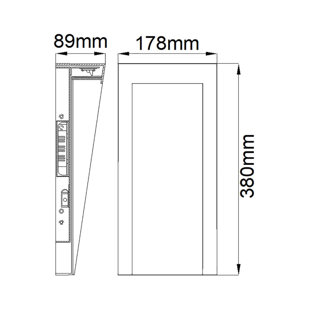 Applique esterna LED 8W 3000K nero IP44 Hinkley Taper