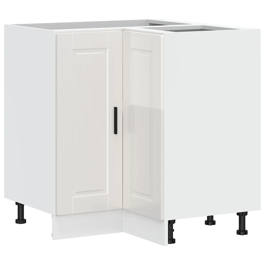 Base ad Angolo Cucina Porto Bianco Lucido in Legno Multistrato 853989