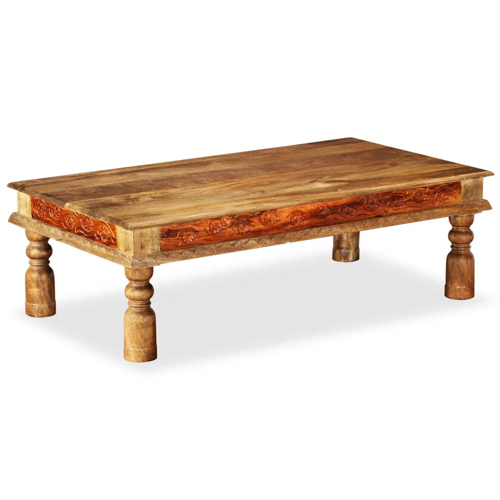 Tavolino da Salotto-Tavolino da soggiorno-Tavolo in Massello di Acacia e Mango 110x60x38cm
