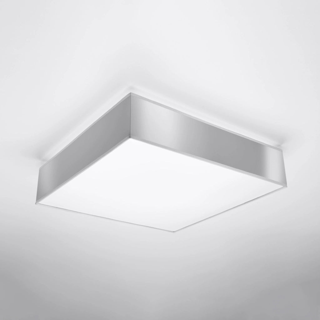 Plafoniera quadrata ANUBIS 45x45 grigia 3xE27 Pure Lume