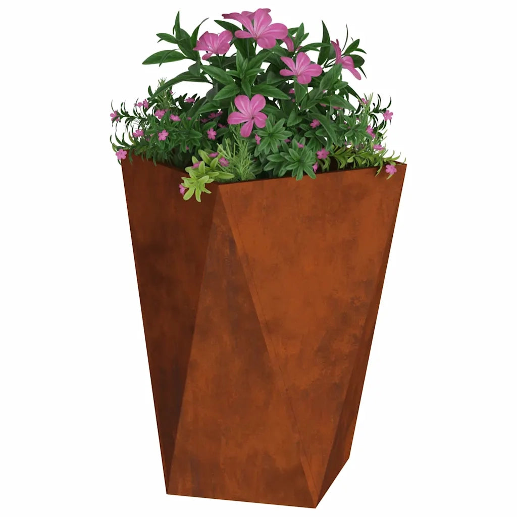 Fioriera 2 pz-Set di 2 Vaso-Contenitore per Piante Ruggine 50 x 50 x 75 cm