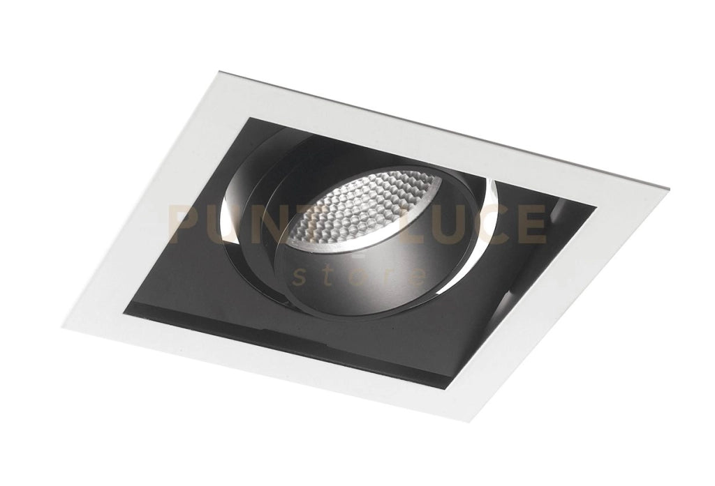 INCASSO LED APOLLO NERO 45W 4500LM 4000K ORIENTABILE 18,8X18,8X12CM