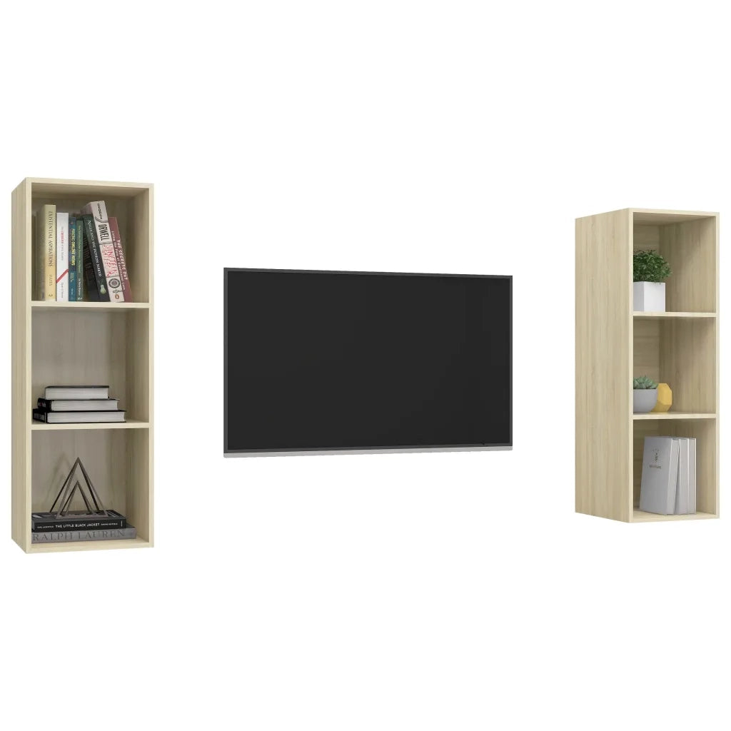 Mobile TV a Parete 2 pz Rovere Sonoma in Truciolato cod mxl 10270