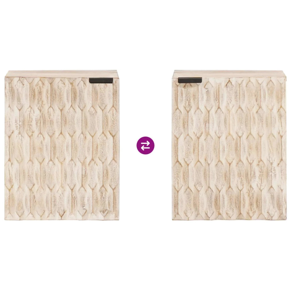 Mobile Appeso da Bagno con lo scaffale Bianco 38 x 33 x 48 cm