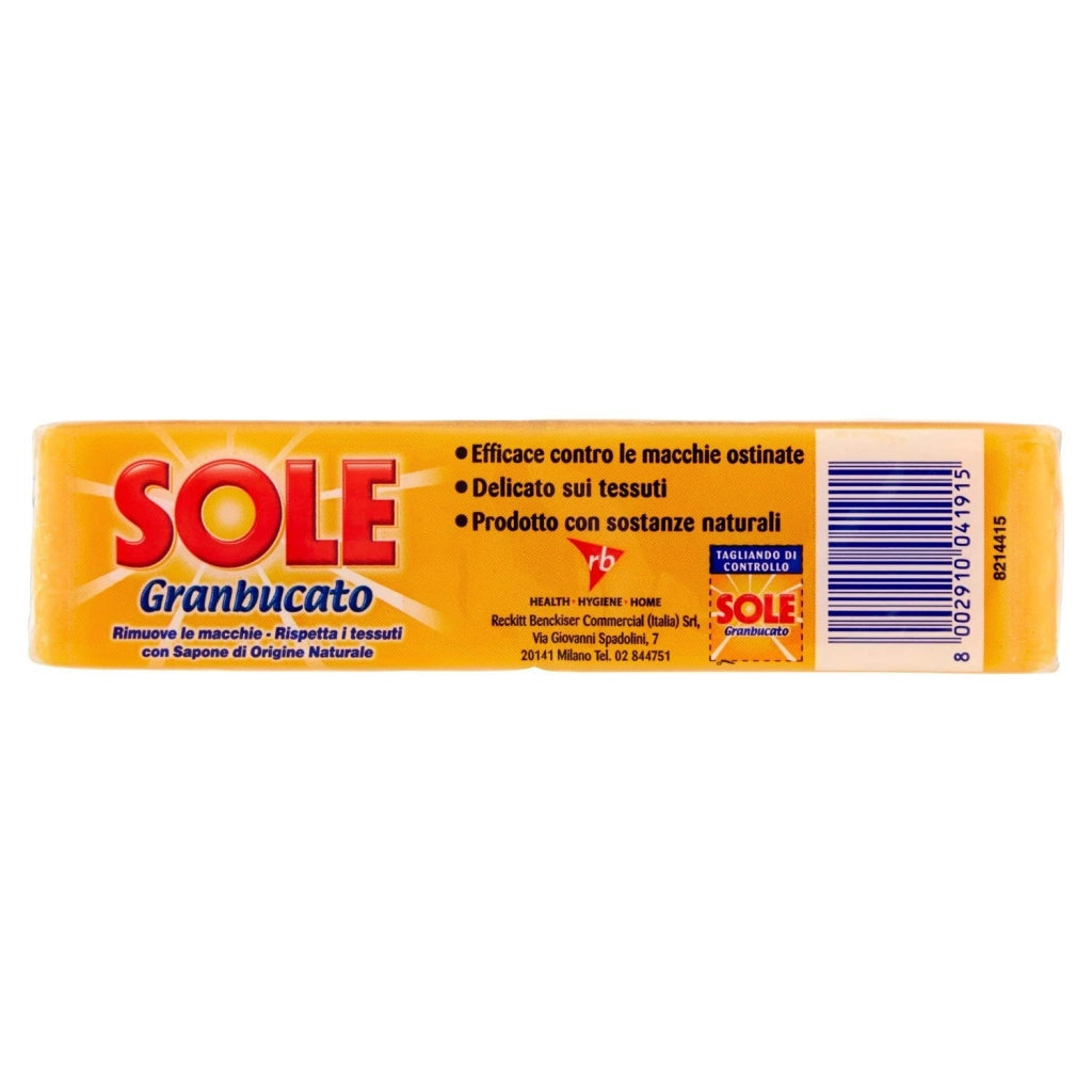 SOLE SET 18 CONFEZIONI DI SAPONE PER BUCATO A MANO DA 2PZ 250 GR